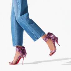 faux Christian Louboutin Sandale du Désert 100 Rose Crêpe satin - Shoes - Women