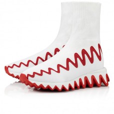 Christian Louboutin Baskets Sharky Sock Blanc Maille